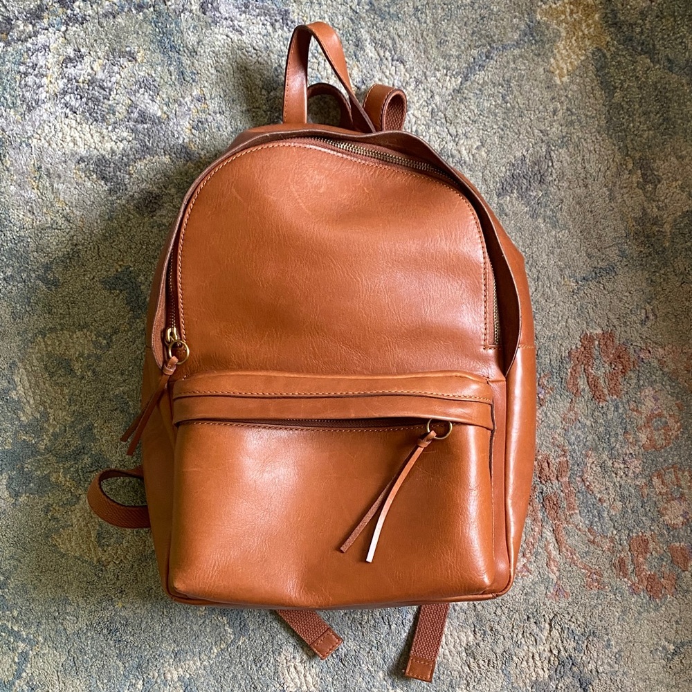 Madewell Brown Leather Lorimer Backpack